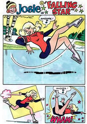 archie_comics blonde_hair comic hanna-barbera ice_skating josie_and_the_pussycats melody_valentine no_panties pussy sak skirt