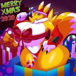 1:1 2020 areola armwear ass big_breasts big_butt black_claws black_nose bodily_fluids breasts bridal_gauntlets candy candy_cane canid canine christmas christmas_candy claws clothing clothing_aside curvaceous curvy_figure dessert digimon digimon_(species) female fingerless_gloves fluffy fluffy_tail focus food fur genital_fluids genitals gift gloves hand_on_hip handwear hi_res holding_food holding_object holidays huge_breasts huge_butt huge_nipples huge_thighs improvised_sex_toy itisjoidok long_nails long_tail mammal mostly_nude nails navel navel_piercing object_in_pussy open_mouth open_smile penetration piercing pose pussy pussy_juice renamon sex sharp_teeth smile solo solo_focus standing standing_sex teeth thick_thighs tongue tuft vaginal_penetration vaginal_penetration video_games voluptuous wide_hips yellow_body yellow_fur