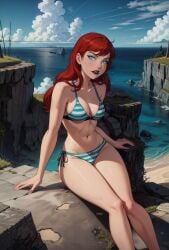 ai_generated barbara_gordon batgirl beach bikini dc dc_comics island pantie