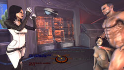 1boy 2girls 3d big_breasts bioware black_hair bodysuit breasts bust busty catsuit comic commander_shepard curvaceous curves curvy dialogue dialogue_options english english_text female hips hourglass_figure huge_breasts legs lips lower_body male maleshep mass_effect mass_effect_2 mass_effect_3 miranda_lawson naked nude nude_female nude_male oriana_lawson short_hair sisters straight text thick thick_ass thick_legs thick_thighs thighs upper_body vitezislav voluptuous waist wide_hips