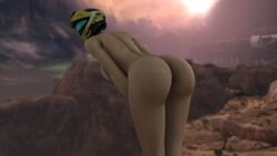 bent_forward big_breasts big_butt exposed_ass faceless_female female_only fit_female halo_(series) nxtius posing spartan_(halo) submissive_female