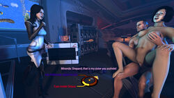 1boy 2girls 3d big_breasts bioware black_hair bodysuit breasts bust busty catsuit comic commander_shepard cowgirl_position curvaceous curves curvy dialogue dialogue_options english english_text female hips hourglass_figure huge_breasts legs lips lower_body male maleshep mass_effect mass_effect_2 mass_effect_3 miranda_lawson naked nude nude_female nude_male oriana_lawson reverse_cowgirl_position short_hair sisters straight text thick thick_ass thick_legs thick_thighs thighs upper_body vitezislav voluptuous waist wide_hips