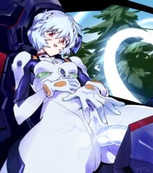 1girls 2020 armisael blue_hair blush body_invasion bodysuit breasts clothed_masturbation clothing cockpit creature_inside defeated entry_plug female female_only gainax human masturbation neon_genesis_evangelion optionaltypo pale-skinned_female pale_skin penetration pilot_suit plugsuit pussy rei_ayanami sex short_hair small_breasts solo_focus unbirthing vaginal_penetration white_bodysuit white_plugsuit