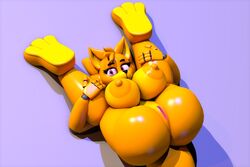 3:2 3d animal_humanoid anthro breasts female flexible flexing genitals geometryboymejia grabbing_legs hi_res looking_at_viewer pussy sanca solo