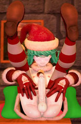 1futa 3d 3d_(artwork) anus areolae ass balls big_penis blush christmas christmas_outfit erection flat_chest futa_only futanari green_eyes green_hair looking_at_viewer naanbeat nipples one-punch_man penis santa_costume santa_hat sfm short_hair small_breasts source_filmmaker tagme tatsumaki