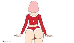 1girls animated ass ass_shake back back_view big_ass big_butt biggies00 boruto:_naruto_next_generations christmas dancing female female_only gif jiggle naruto sakura_haruno santa_claus santa_costume shounen_jump solo thick_thighs tiny_waist wide_hips