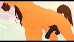 1boy animal_genitalia animal_penis balls dreamworks equid equine equine_penis feral genitals hi_res horse horsecock male male_only mammal mane penis simple_background solo spirit:_stallion_of_the_cimarron spirit_(character) testicles xandry