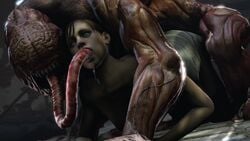 1girls 1monster 3d ahe_gao animated extreme_french_kiss extreme_salivation female female_penetrated female_submissive femsub forced_oral jill_valentine jill_valentine_(julia_voth) licker light-skinned_female long_tongue moneyshot monster mp4 no_sound resident_evil resident_evil_remake saliva_drip straight tongue_in_mouth tongue_penetration vaginal_penetration vaginal_sex video zombie