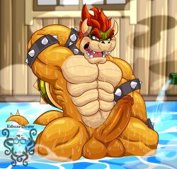 artist_edoarts200 background_sex bowser bowser_day bowser_tattoo looking_at_penis looking_at_viewer looking_pleasured male_only mario_(series) muscle muscles muscular muscular_anthro muscular_arms muscular_male muscular_thighs mustelid orange_skin red_eyes red_hair sauna sauna_sex smile smiling smiling_at_viewer smirking_at_viewer solo solo_male sweat sweatdrop sweating sweaty_breasts yellow_skin