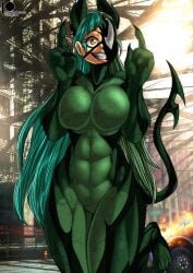 bluewolfartista body_modification brainwashing corruption female large_ass large_breasts lasher lasher_(spider-man) lips marvel marvel_comics mid-transformation my_hero_academia personality_change ragdoll_(my_hero_academia) smile spider-man_(series) symbiosis symbiote thick_thighs tomoko_shiretoko toned_stomach transformation veiny_breasts wide_hips