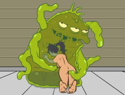 alien barefoot blob_creature comedy_central cyclops duo feet female futurama hi_res horrible_gelatinous_blob humanoid lockandlewd open_mouth toes turanga_leela