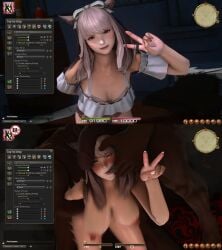 3d dark-skinned_male dark_skin female final_fantasy final_fantasy_xiv interracial kawaii_awww tagme