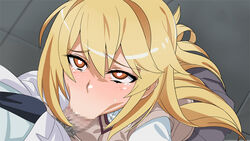 1boy :>= angry blonde_hair blowjob_face blowjob_in_skirt brown_eyes censored clothed_sex clothing cock_hungry deepthroat fellatio female grey_skirt heart heart-shaped_pupils kihara_gensei long_hair looking_pleasured male male_pov mosaic_censoring naughty_face open_mouth oral penis pleasure_face pleated_skirt pov pov_eye_contact school_uniform sex_in_skirt shokuhou_misaki skirt straight symbol-shaped_pupils to_aru_kagaku_no_railgun to_aru_majutsu_no_index uniform