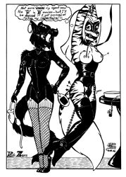 2000 2girls anthro bdsm bondage bound cat feline female female/female femdom fishnet_legwear fishnet_stockings footwear furry heels high_heels interspecies lesbian paddle skunk spanked stripes_(marking) yuri zig_zag