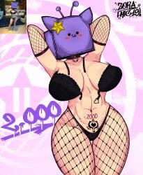 :3 big_breasts box_on_head breasts embarrassed female female_only hands_up happy nimu nimu_(cosplay) nimu_(irl) nude nude_female outside pantyhose phic_zora simple_background sofía_magaly_santillán_(nimu) solo solo_female tenia_que_ser_nimu_(meme) thick_thighs thighs twitch.tv twitter virtual_youtuber vtuber youtube youtube_hispanic youtuber youtuber_girl youtubers