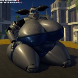 1girls 4k ai_generated bbw belly big_belly big_breasts breasts curvy curvy_female curvy_figure fat female female_only helga_(ratchet_and_clank) highres huge_thighs large_ass large_breasts machine massive_thighs matronai_(artist) obese obese_female overweight overweight_female patreon patreon_username pinup ratchet_and_clank robot solo solo_female solo_focus sony_interactive_entertainment ssbbw stable_diffusion sweat sweating swimsuit thick thick_ass thick_hips thick_thighs twitter_username video_games voluptuous wide_hips