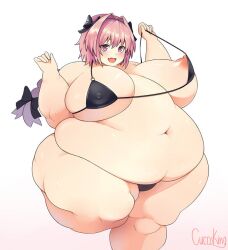 astolfo_(fate) belka-dog bikini chubby chubby_femboy fat fate_(series) femboy obese obese_male overweight overweight_femboy overweight_male