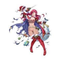 1girls blue_cape boots breasts cape christmas cleavage damaged edit female female_only fire_emblem fire_emblem_engage fire_emblem_heroes hair_ornament hat highres holding holding_sack holly holly_(plant) holly_hair_ornament horror_flight7830 large_breasts long_hair medium_breasts multicolored_cape multicolored_clothes naked_boots naked_cape ninja nintendo nude nude_female nude_filter official_alternate_costume open_mouth red_cape red_footwear red_hair sack santa_hat simple_background solo star_(symbol) star_hair_ornament star_print teeth thigh_boots torn_cape torn_clothes white_background yunaka_(fire_emblem) yunaka_(fire_emblem)_(spirited_envoy)