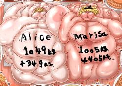 alice_margatroid daidaidaihuku fat immobile marisa_kirisame morbidly_obese objectification slob touhou