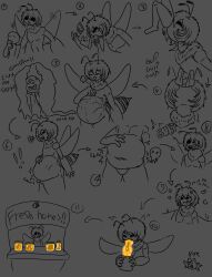 bee digested digested_prey digestion digestion_noises digestion_sequence doodle femboy honey kire_the_cat swallowed_whole swallowing swallowing_sounds vore vore_belly vore_comic