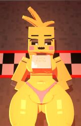 3d 3d_(artwork) big_breasts bird breasts chicken coresvoid curvy curvy_body curvy_female curvy_figure digital_media_(artwork) female female_only five_nights_at_freddy's five_nights_at_freddy's_2 fnaf machine mine-imator minecraft open_mouth pointy_teeth robot scottgames shadow sharp_teeth simple_background smooth_skin thick_thighs thighs toy_chica_(fnaf) toy_chica_(love_taste) wide_hips yellow_body yellow_hair