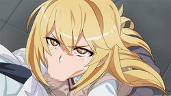 1boy :>= angry blonde_hair blowjob_face blowjob_in_skirt brown_eyes censored clothed_sex clothing deepthroat fellatio female grey_skirt kihara_gensei long_hair male male_pov mosaic_censoring open_mouth oral penis pleated_skirt pov pov_eye_contact school_uniform sex_in_skirt shokuhou_misaki skirt straight to_aru_kagaku_no_railgun to_aru_majutsu_no_index uniform