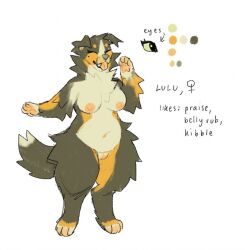 2019 anthro areola arm_tuft belly bernese_mountain_dog breasts brown_body brown_fur button_ears canid canine canis chubby_anthro chubby_female closed_eyes color_swatch countershading digital_drawing_(artwork) digital_media_(artwork) domestic_dog ear_tuft english_text female female_symbol floppy_ears full-length_portrait fur gender_symbol genitals grey_nose handpaw hindpaw leg_tuft lulu_(thorn_paw) mammal medium_breasts molosser mountain_dog multicolored_body multicolored_fur neck_tuft nipples open_mouth open_smile orange_body orange_fur pawpads paws pink_areola pink_nipples pink_pawpads pink_pussy pink_tongue portrait pussy simple_background smile solo standing swiss_mountain_dog symbol tan_belly tan_body tan_countershading tan_fur teeth text thorn_paw tongue tuft white_background