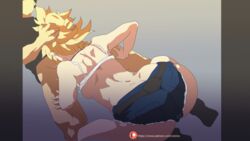 1girls big_ass blonde_hair blowjob breasts fate/grand_order fate_(series) fellatio garou_damenade implied_fellatio implied_oral mordred_(fate) oral