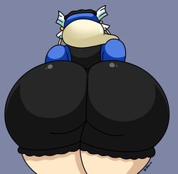 bending_over big_ass blonde_hair bloomers bloomers_(victorian) bubble_ass bubble_butt daisy-pink71 huge_ass large_ass lavenza persona persona_5 round_ass thick thick_ass thick_thighs underwear voluptuous