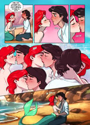 2boys ariel comic disney embrace english_text fairybend femboy femboy_prince fish_tail french_kiss gay genderswap genderswap_(ftm) girly kissing making_out male_only merfolk merman prince_eric puckered_lips red_hair ripushko romantic romantic_couple rule_63 siren the_little_mermaid wholesome yaoi