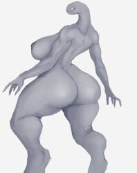 1girls 4_fingers alien anthro anthrofied ass audunor big_ass big_breasts big_butt breasts butt dark_body female female_only female_sangheili grey_skin halo_(series) hi_res hips huge_ass huge_breasts huge_butt humanoid large_ass large_breasts large_butt long_neck looking_at_viewer looking_back looking_back_at_viewer microsoft muscular muscular_anthro muscular_female nipples sangheili simple_background solo solo_female thick thick_ass thick_thighs thighs video_games white_background wide_hips xbox_game_studios yellow_eyes