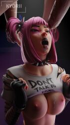 big_breasts big_penis cum cum_in_mouth cum_on_breasts cum_on_face cum_on_tongue drop_dee_(fortnite) fortnite fortnite:_battle_royale pink_hair