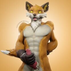 1boy 3d abs balls erection fennix_(fortnite) fortnite fox fur furry gloves knot male male_only masturbation muscles muscular pecs penis s1nnerfox sinnerfox tagme