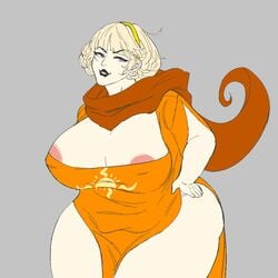 big_breasts black_lipstick ccndies homestuck rose_lalonde short_hair solo_female voluptuous