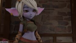 1girls 3d 3d_(artwork) animated blender female_focus human jos_bobot large_penis league_of_legends legends_of_runeterra penis shortstack size_difference smaller_female sound tagme tristana video watermark yordle