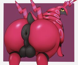 1boy absurd_res anus ass balls big_balls big_butt capikeeta feral genitals hi_res male male_only nintendo pokémon_(species) pokemon puffy_anus scolipede solo video_games