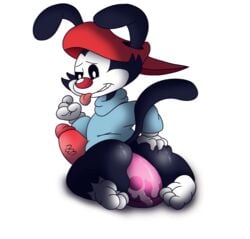 absurd_res alpha_channel animaniacs anthro ass big_butt big_penis bodily_fluids cum dildo fuzefurry genital_fluids genitals hi_res inkblot male male_only mammal penis sex_toy solo tagme wakko_warner warner_brothers young