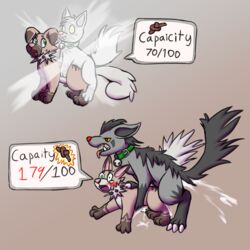 1:1 anthro darkgate duo evolution feral feral_on_feral furry hi_res knotting male male/male mightyena nintendo pokémon_(species) pokemon pokemon_(species) poochyena rockruff sex tagme video_games