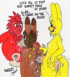 3boys anal anus ass balls bodily_fluids butt_grab cuddles_(htf) cum cuntboy english_text femboy flaky_(htf) full-package_cuntboy gaping gaping_anus genital_fluids genitals hand_on_butt happy_tree_friends herm herm/male hermaphrodite hi_res intersex intersex/male lagomorph leporid male male/male male_focus male_only maleherm mammal multi_genitalia parasitedeath penis porcupine puffy_anus pussy rabbit rodent simple_background text trio trio_focus white_background