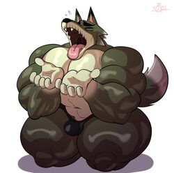 2021 abs animal_crossing anthro ass bara barazoku begging begging_pose biceps big_ass big_butt bobthetanuki bulge canine dobie dobie_(animal_crossing) extrasizedbob furry furry_only gay hips male male_only mature mature_anthro mature_male muscle muscles muscular muscular_arms muscular_legs muscular_male muscular_male_only nintendo no_humans old_man on_knees pecs pectorals simple_background solo solo_male tail thick thick_ass thick_thighs thighs thong tongue tongue_out white_background wolf