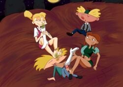 arnold_shortman feet foot_fetish foot_folk foot_worship footjob hey_arnold! hilda_(hey_arnold) lulu_(hey_arnold) male_focus nickelodeon penis smelly_feet soles