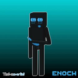 1:1 balls blue_background blue_eyes blue_penis blush digital_media_(artwork) enderman english_text erection gay genitals gradient_background humanoid male masturbation minecraft nervous nervous_smile not_furry penis pixel_art shaded simple_background solo text that-one-artist video_games