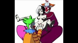 1girls 2boys alien animated ass breasts clothed_male_nude_female clown cum_leaking cunnilingus doctorcursed game horror_movie killer_klown killer_klowns_from_outer_space licking loop natsume_(zone) nipples no_sound nude pleasure_face pussy shorter_than_30_seconds sitting_on_lap spread_legs tagme video white_background white_skin zone-tan