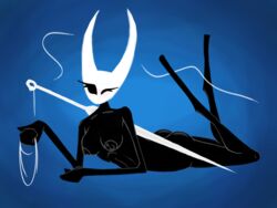 1girls anthro anthrofied areola areolae artist_request ass bare_shoulders barefoot belly belly_button big_ass big_breasts big_butt big_nipples black_body black_nipples black_skin blue_background blush blushing breasts cleavage completely_nude eyebrowless eyelashes female female_only flirting full_body hips holding holding_object hollow_knight hornet_(hollow_knight) humanoid insects large_ass large_breasts large_butt legs_up looking_at_viewer lying mask mouthless naked naked_female navel nipples no_artist no_artist_signature no_mouth no_source nude nude_female nudity one_eye_closed seductive seductive_eyes seductive_look simple_background solid_eyes solo solo_female string sword thick thick_ass thick_thighs thighs voluptuous wide_hips wink