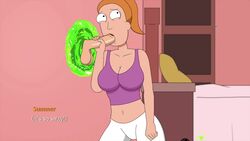 1boy 1girls adult_swim animated big_breasts blowjob breasts brother_and_sister clothed cum cum_in_mouth cаrtoon fellatio female ferdafs glory_hole hand_under_clothes incest longer_than_30_seconds masturbating_during_fellatio masturbation morty_smith no_sound now_you're_thinking_with_portals oral orange_hair penis ponytail portal rick_and_morty rick_and_morty:_a_way_back_home summer_smith sеxy tagme unseen_male_face vaginal_masturbation video