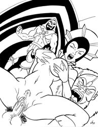 2009 beast-man evil-lyn filmation keltic masters_of_the_universe monochrome sex skeletor