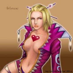 blonde_hair breasts cleavage female female_only final_fantasy final_fantasy_x final_fantasy_x-2 hair heart human leblanc_(final_fantasy) solo