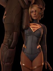 1boy 1girls 3d 3d_(artwork) alien alien_girl blonde blonde_hair blue_eyes breasts dark-skinned_male dark_skin darkseid dc dc_comics emberstock enemies enemies_to_lovers enemies_with_benefits female hand_on_head heroine imminent_oral injustice_2 justice_league kara_danvers kara_zor-el large_penis male on_knees partial_male size_difference supergirl superheroine supervillain villain