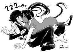 2girls animal_ears animal_hands animal_legs animal_tail ass bent_over big_breasts bleach blush breasts cat_ears cat_girl cat_tail catgirl clothing dark-skinned_female dark_skin electricity energy exposed_ass exposed_breasts exposed_pussy female female_focus female_only heart human kneeling lesbian licking licking_cheek licking_face lying lying_on_person monochrome multiple_girls naked naked_female nude nude_female open_mouth shihouin_yoruichi shizuhime soifon wholesome yuri