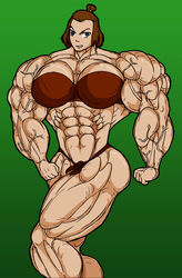 avatar_the_last_airbender extreme_muscles hyper_muscles large_breasts muscular muscular_female rssam000 suki swimsuit tagme